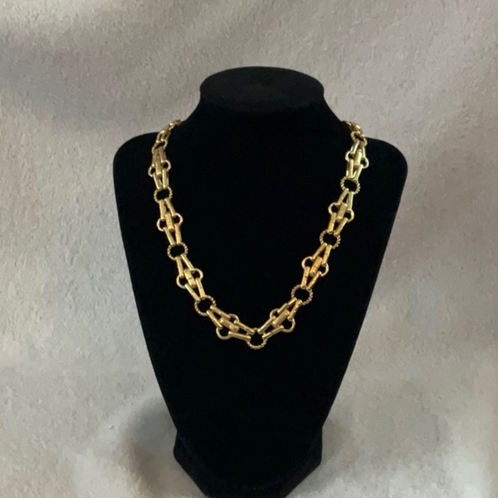 Thalia Sodi multi link gold tone necklace new